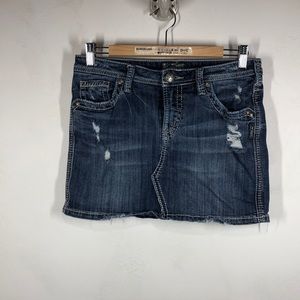 Silver Fancy jean skirt size 27